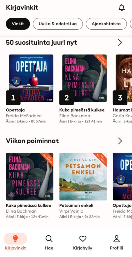 storytel sovellus